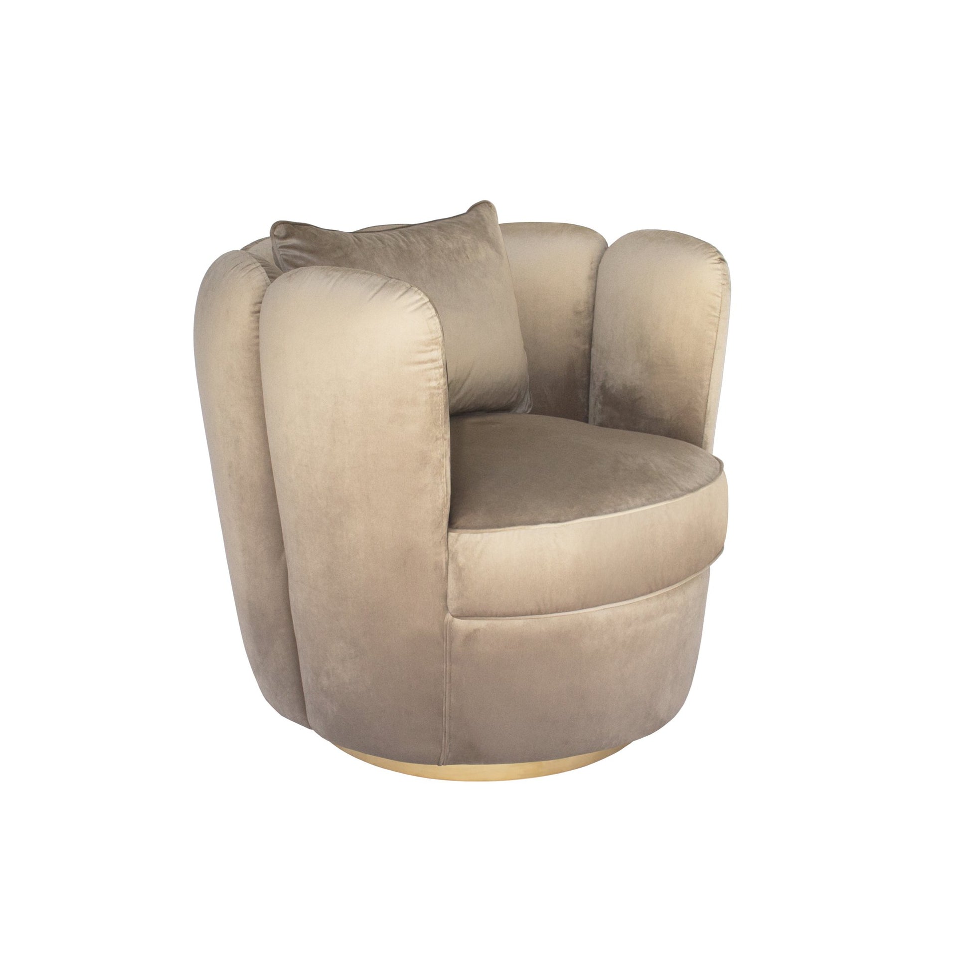 Tulip Swivel Chair - Taupe-abc