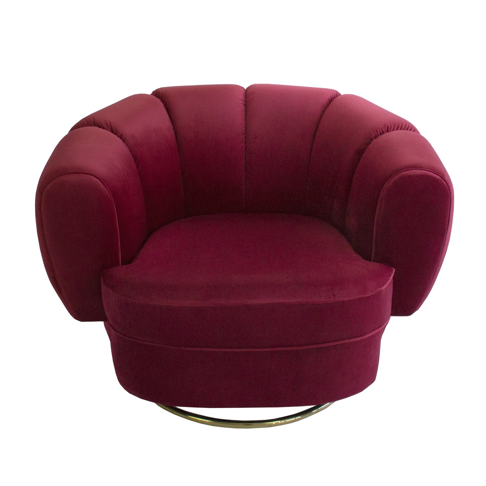 Siena Swivel Chair - Ruby-abc