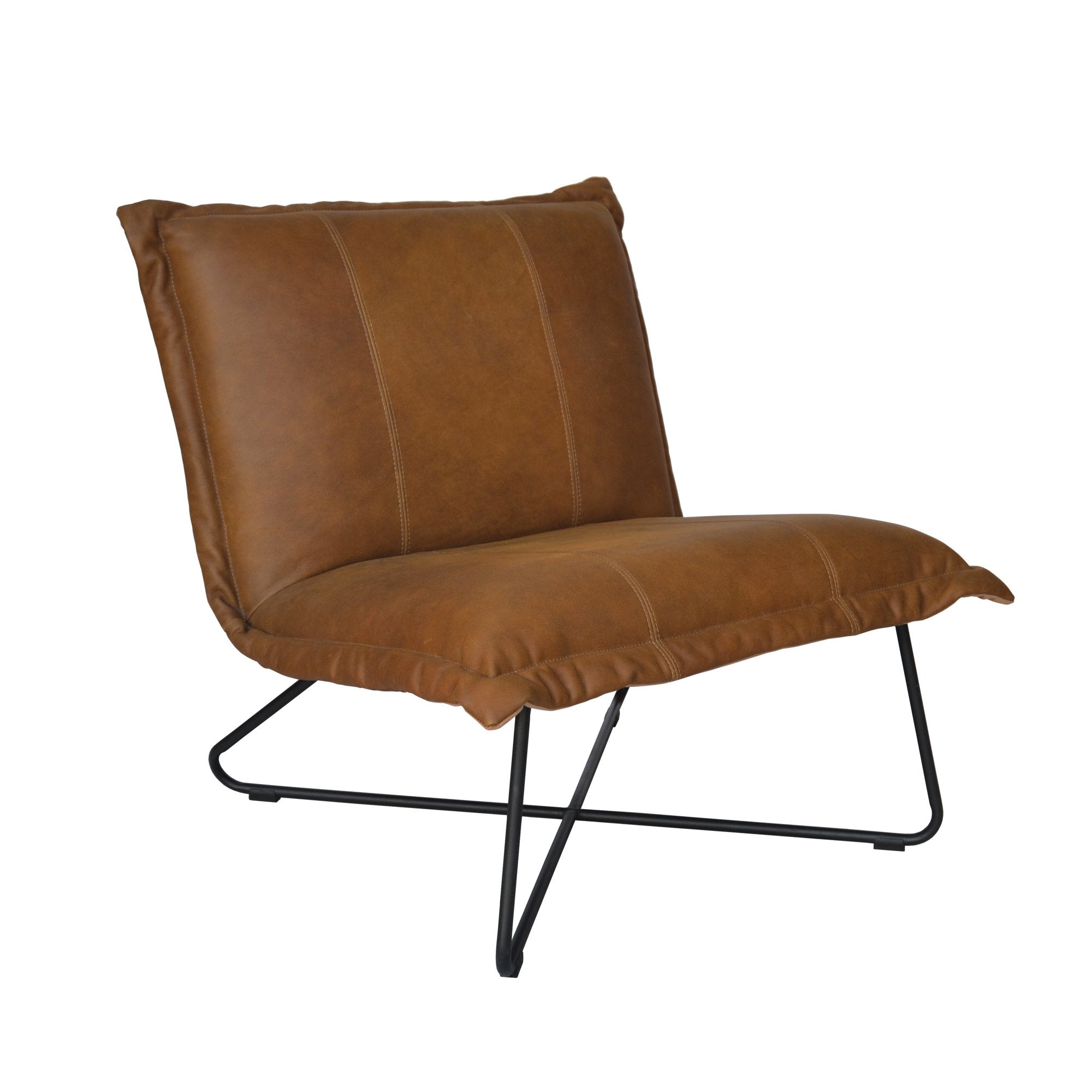 Xander Occasional Chair - Cognac Leather-abc