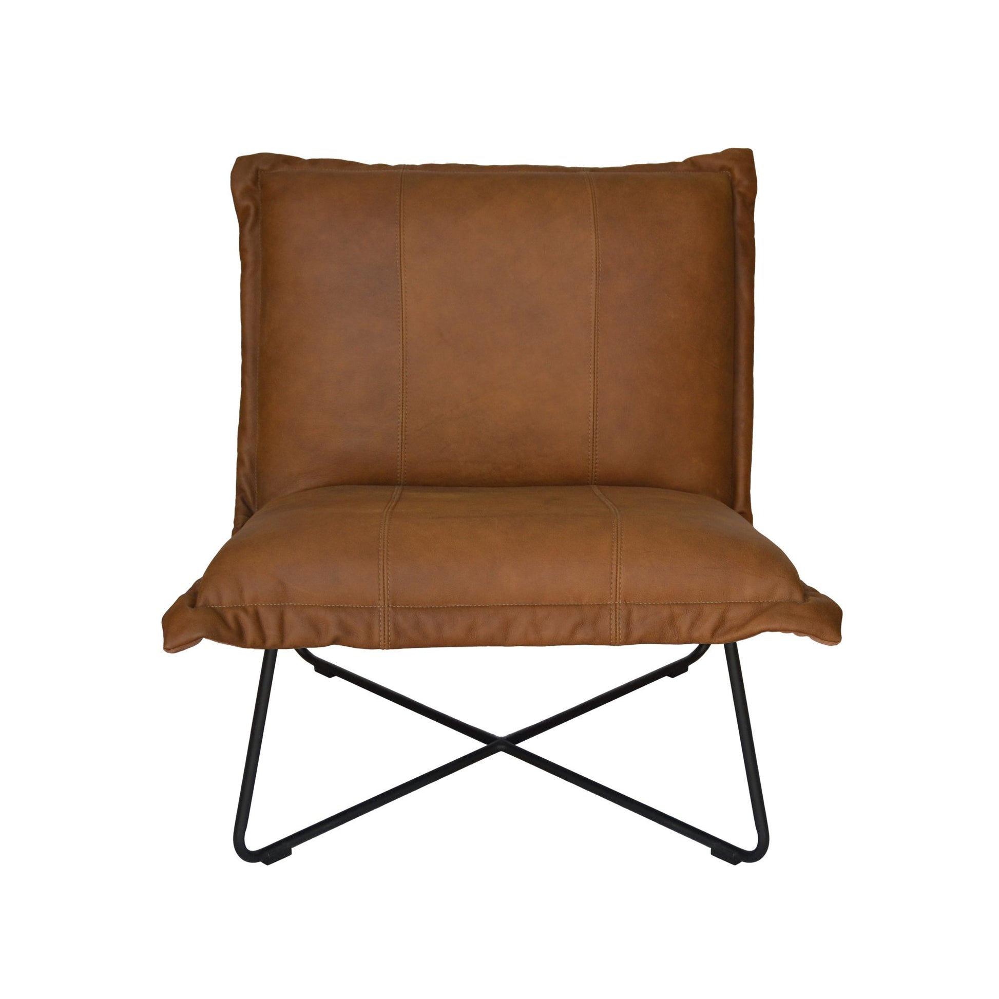 Xander Occasional Chair - Cognac Leather-abc