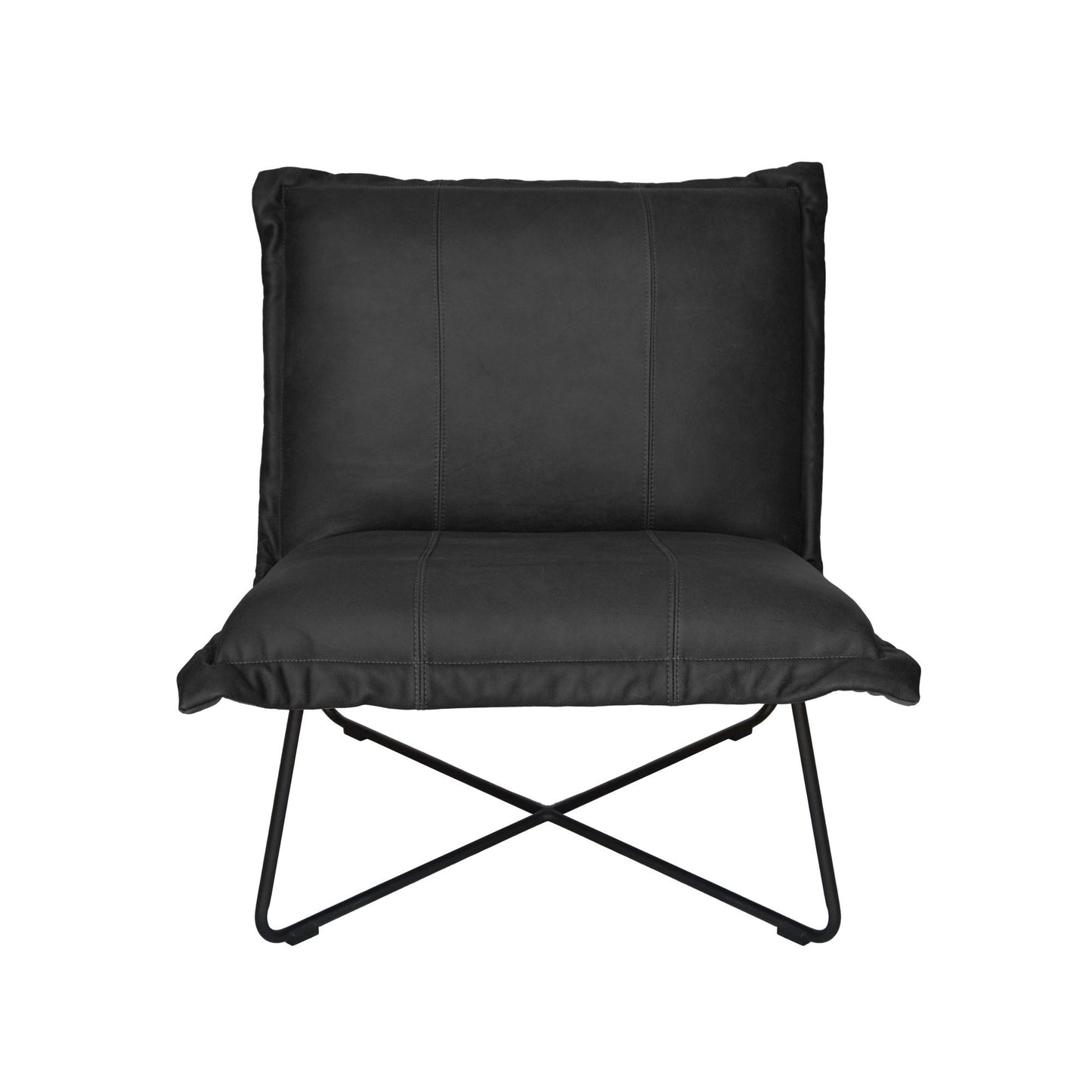 Xander Occasional Chair - Onyx Leather-abc