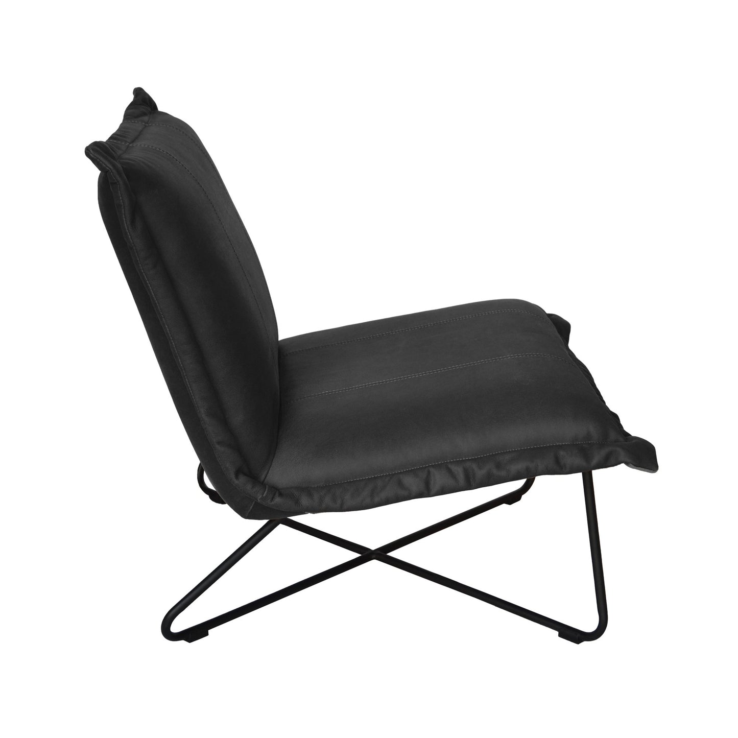 Xander Occasional Chair - Onyx Leather-abc