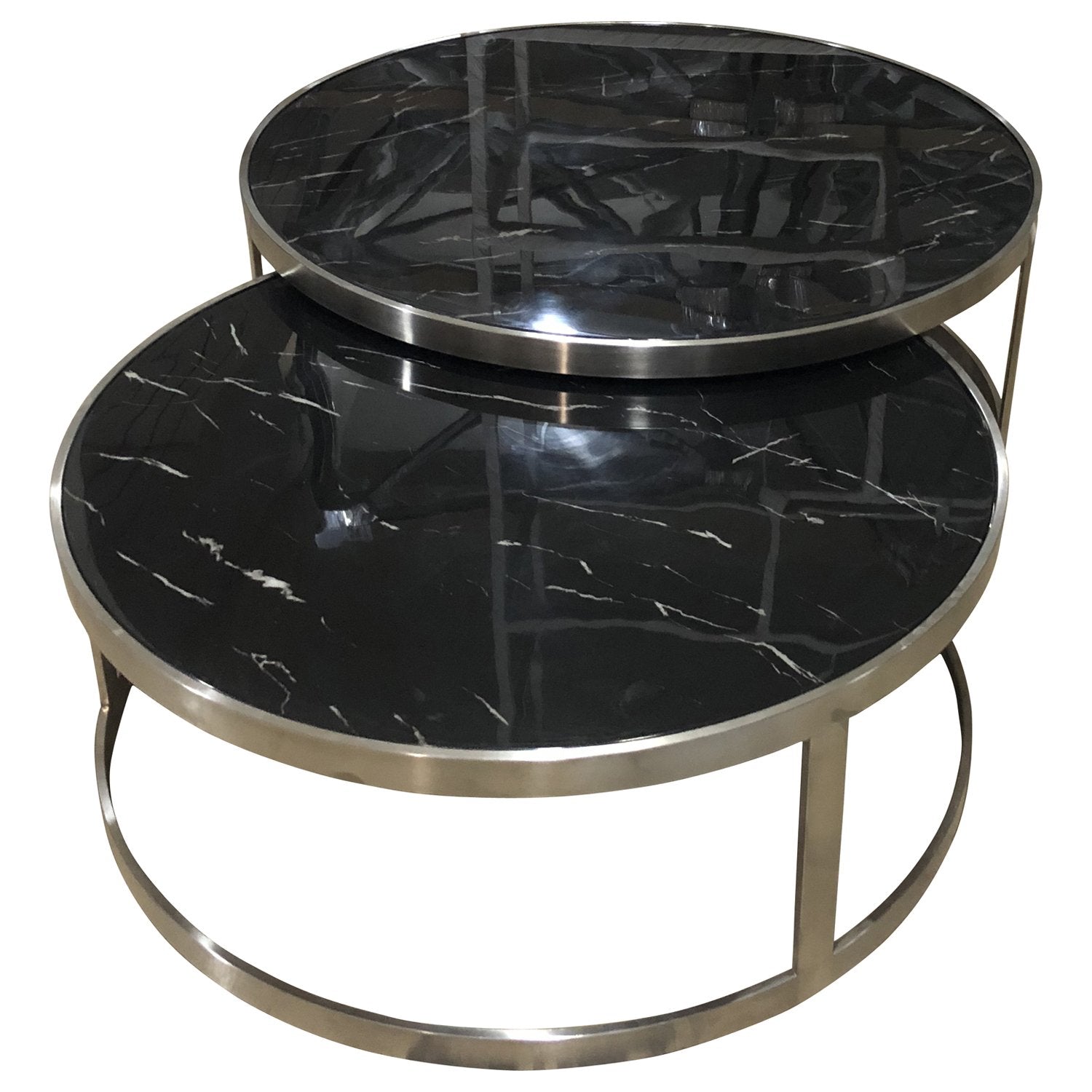 Sterling Coffee Table Set Black Marble-abc
