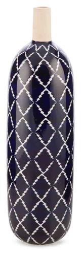 Ceramic Bottle Vase Morrocan Pattern Large-abc
