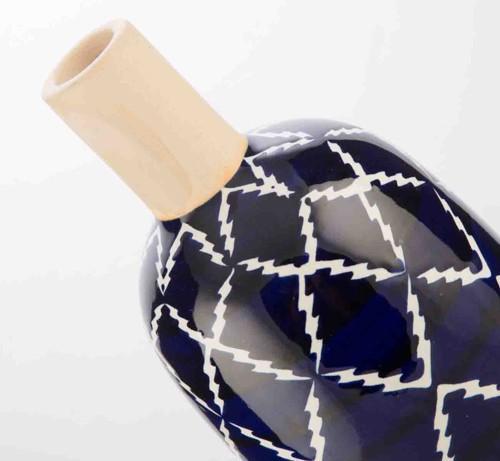 Ceramic Bottle Vase Morrocan Pattern Medium-abc