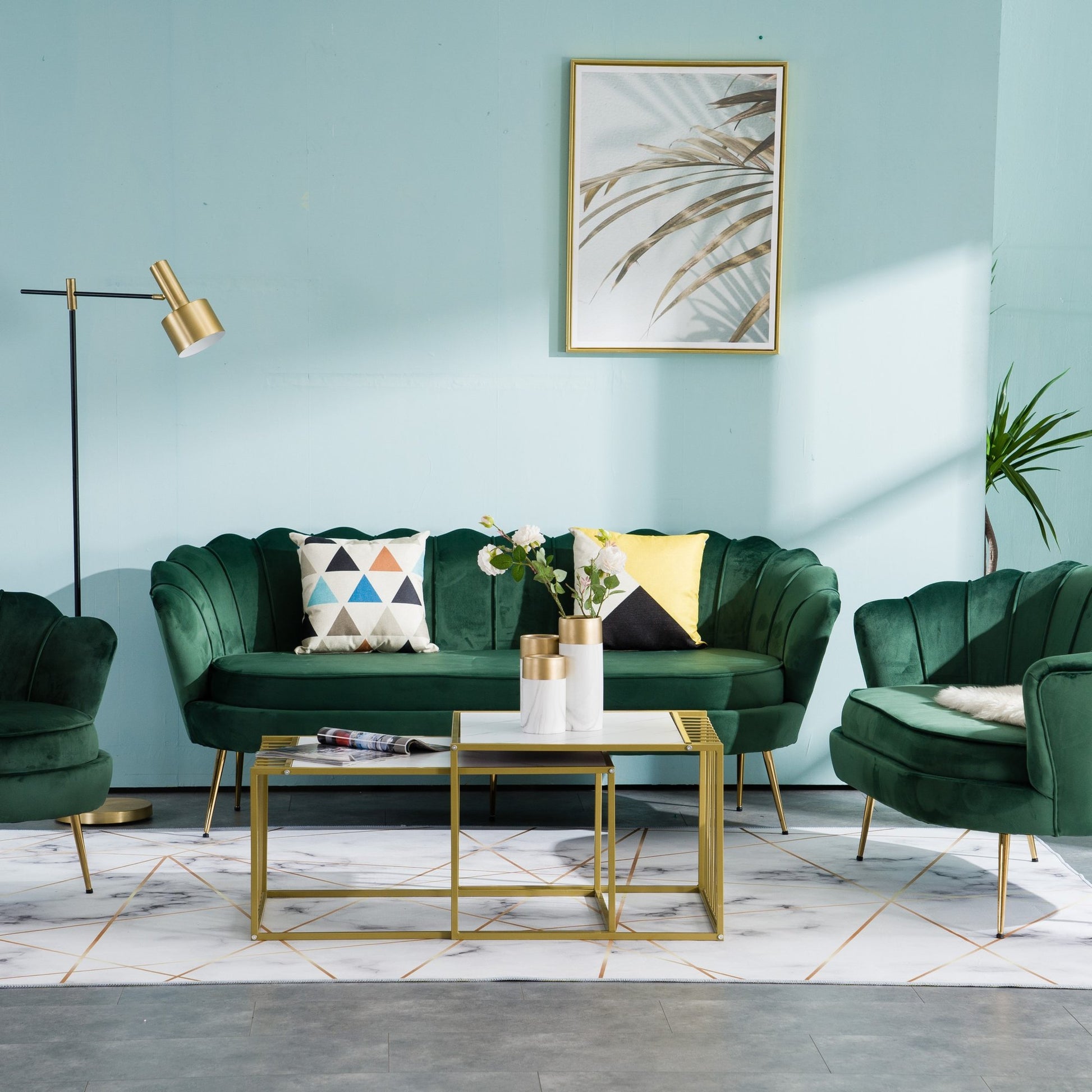 Murcia 2 Seater Sofa - Emerald-abc