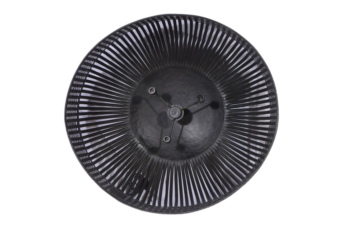 Esch Extra Large - Antique Black - Woven Iron Strips Pendant Light-abc