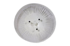 Esch Extra Large - White - Woven Iron Strips Pendant Light-abc
