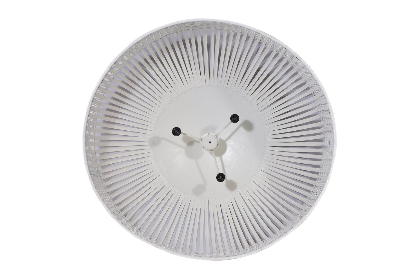 Esch Extra Large - White - Woven Iron Strips Pendant Light-abc