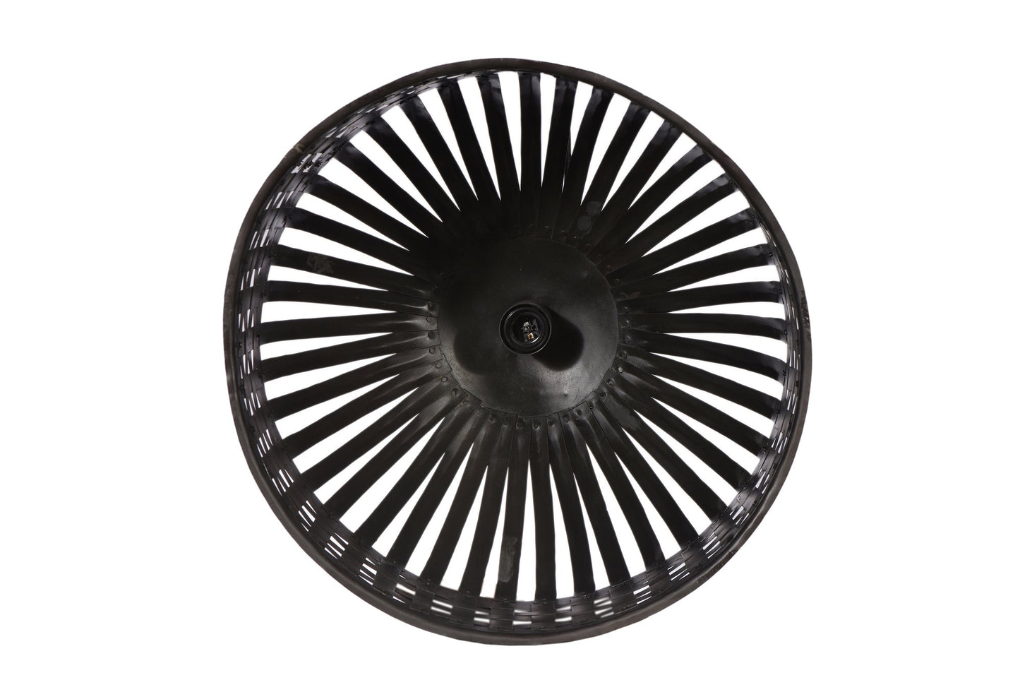 Esch Medium - Antique Black - Woven Iron Strips Pendant Light-abc