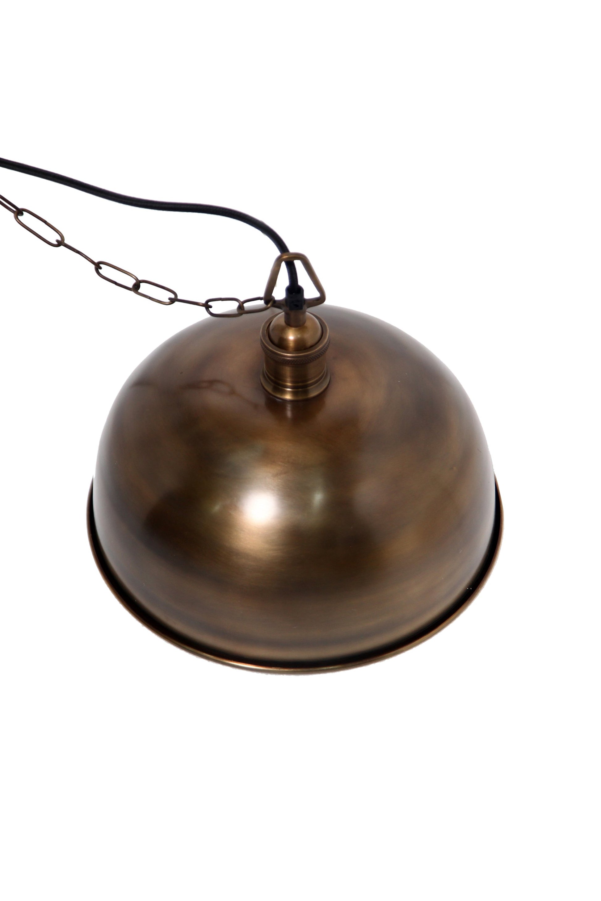 Jena - Antique Brass - Domed Solid Brass Pendant Light-abc