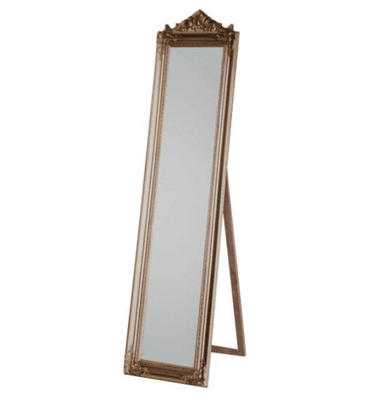 Evelyn Ornate Mirror Stand Champagne 190cm-abc