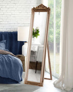 Evelyn Ornate Mirror Stand Champagne 180cm-abc