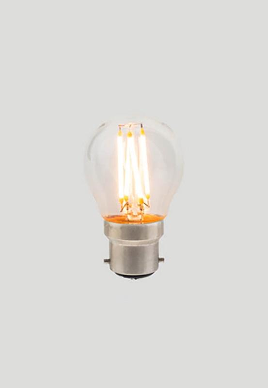 G45 Fancy Round B22 LED Filament - Clear Glass - 3W B22 2200k-abc