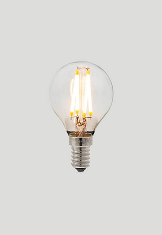 G45 Fancy Round E14 LED Filament - Clear Glass - 3W E14 2200k-abc