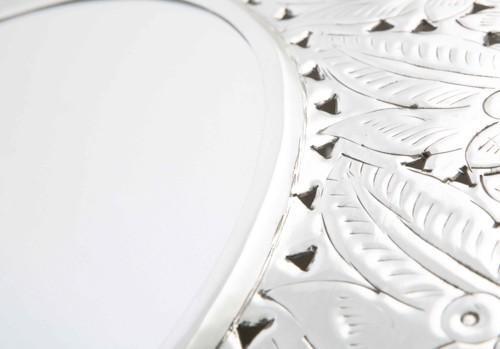 Aluminium Round Embossed Raj Mirror-abc