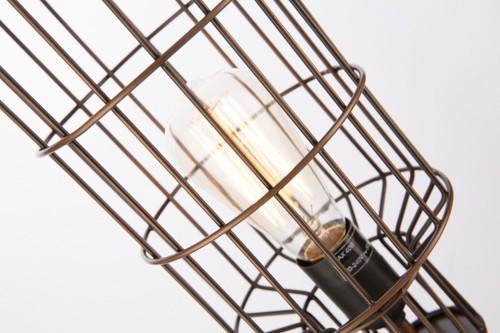 Barrel Iron Wire Midcentury Table Lamp-abc