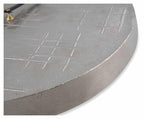 Aluminium Hammered Round Wall Clock-abc