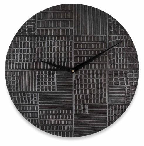 Aluminium Hammered Round Wall Clock-abc
