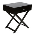 Wooden Side Table with Drawer-abc