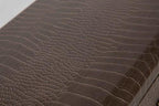 New York Three Drawer Bedside Unit Faux Crocodile Leather-abc