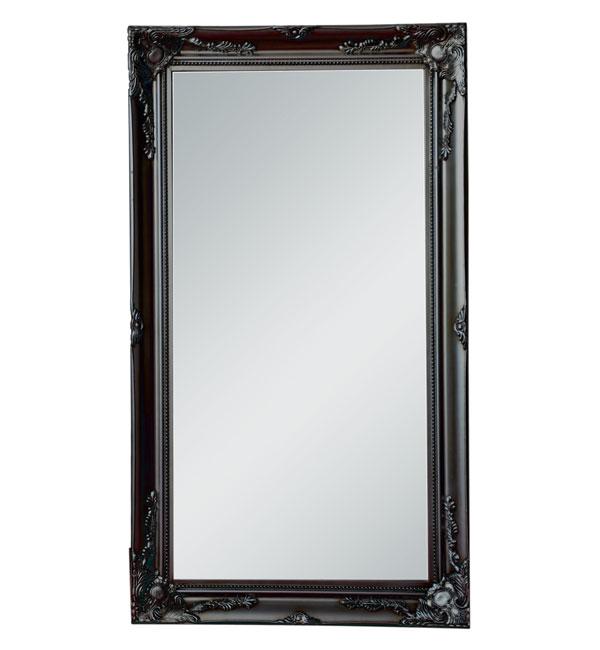Felicity Ornate Mirror Black 190cm-abc