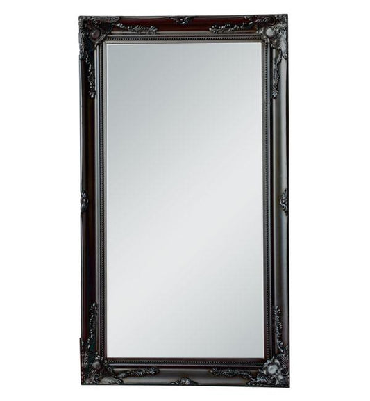 Felicity Ornate Mirror Black 190cm-abc