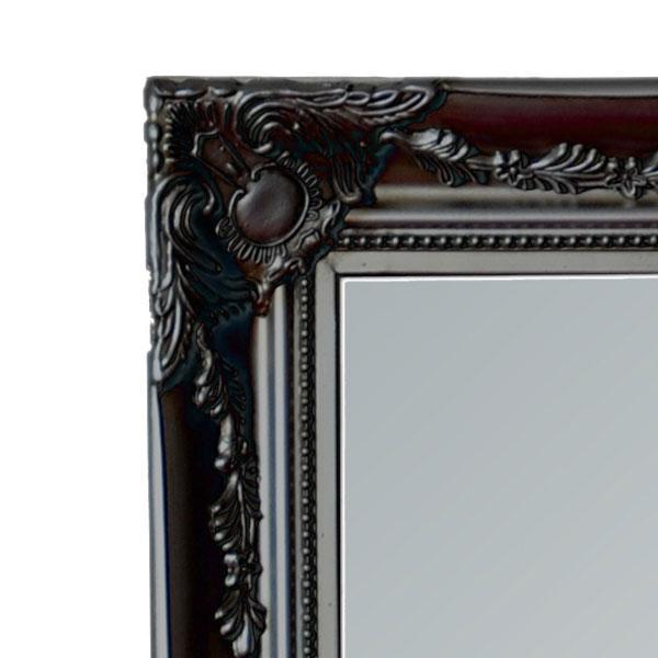 Felicity Ornate Mirror Black 190cm-abc