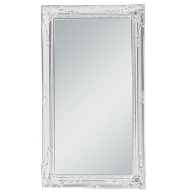 Felicity Ornate Mirror Brushed White 138cm-abc