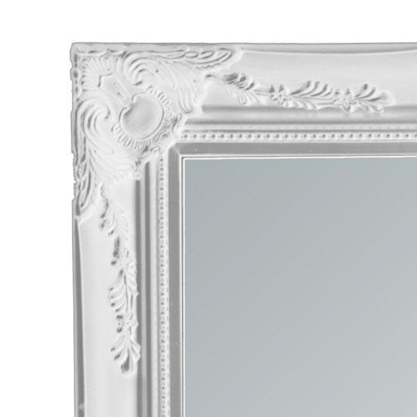 Felicity Ornate Mirror Brushed White 138cm-abc