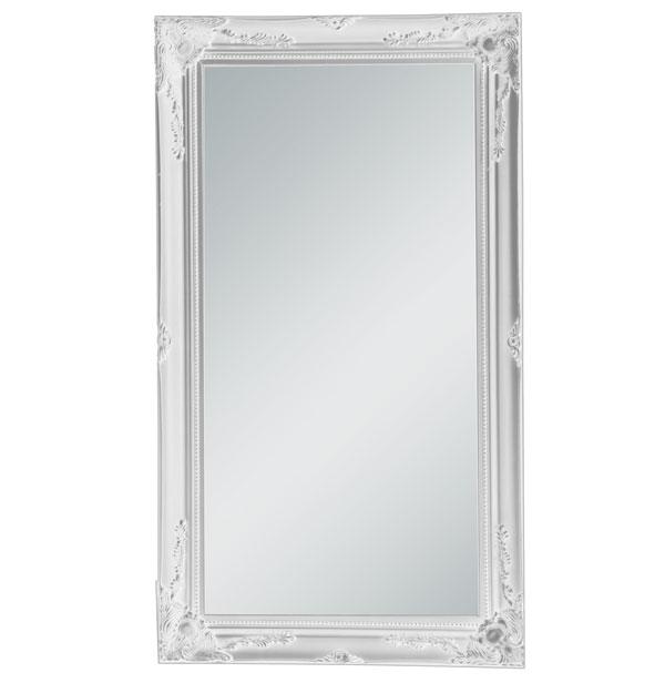 Felicity Ornate Mirror Brushed White 190cm-abc