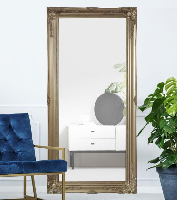 Felicity Ornate Mirror Champagne 178cm-abc