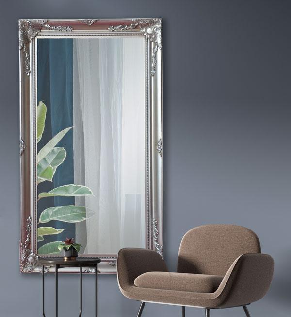 Felicity Ornate Mirror Silver 138cm-abc