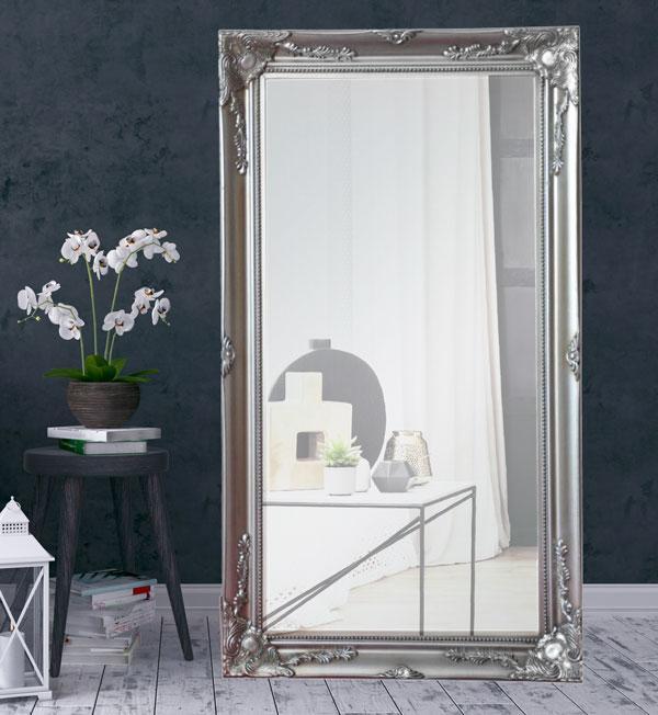 Felicity Ornate Mirror Silver 190cm-abc