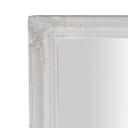 Felicity Ornate Mirror Brushed White 90cm-abc