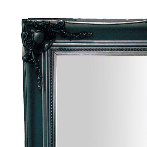 Felicity Ornate Mirror Gloss Black 90cm-abc