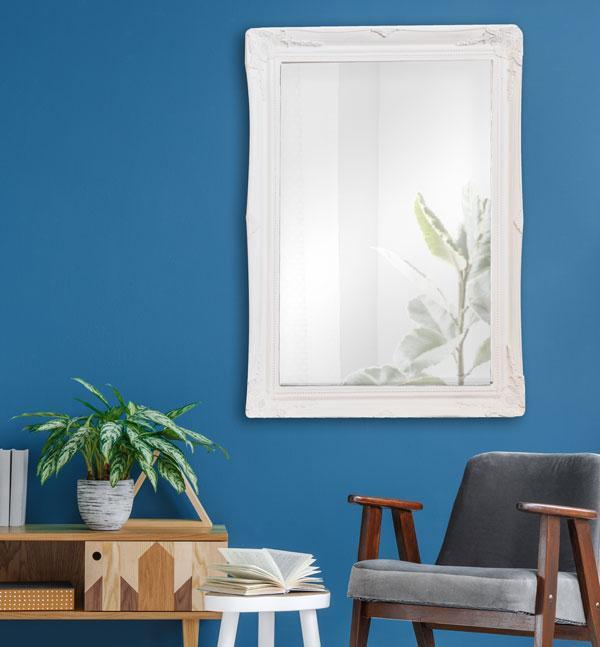 Felicity Ornate Mirror White 90cm-abc