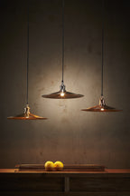 Forbes Large - Antique Copper - Dish Pendant Light-abc