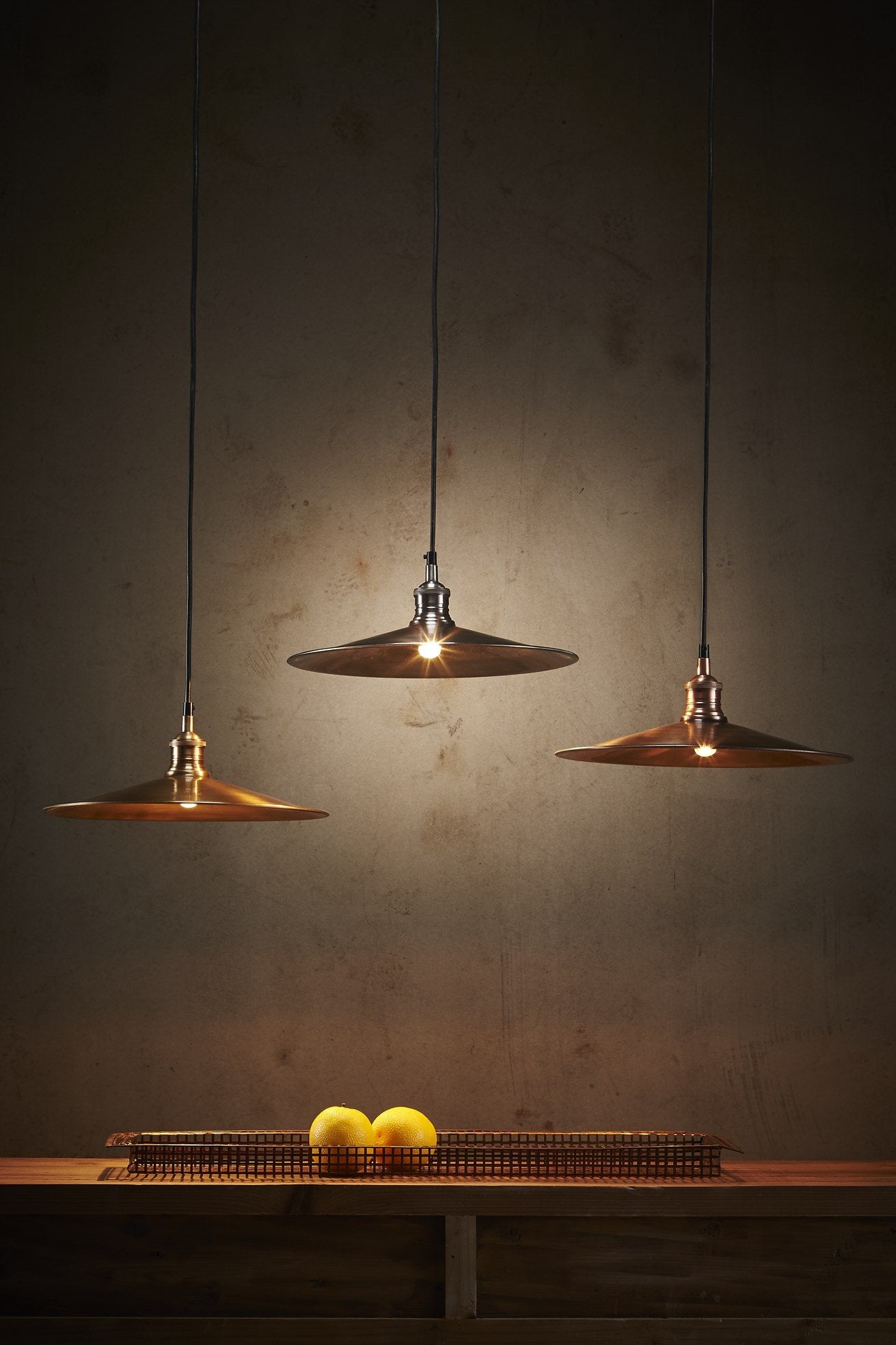 Forbes Large - Antique Copper - Dish Pendant Light-abc