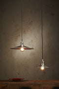Forbes 2 Small - Antique Silver - Dish Pendant Light-abc