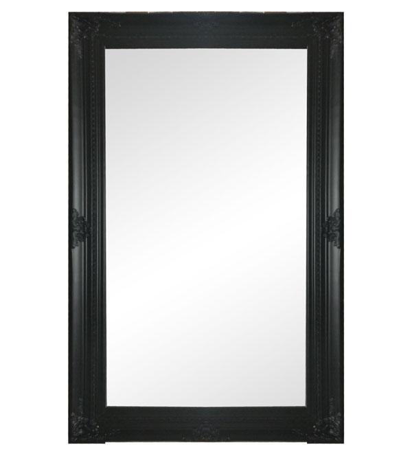 Freda Ornate Mirror Black 180cm-abc