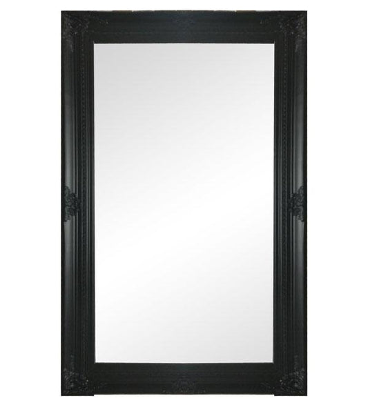 Freda Ornate Mirror Black 180cm-abc