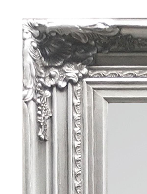 Freda Ornate Mirror Silver 180cm-abc