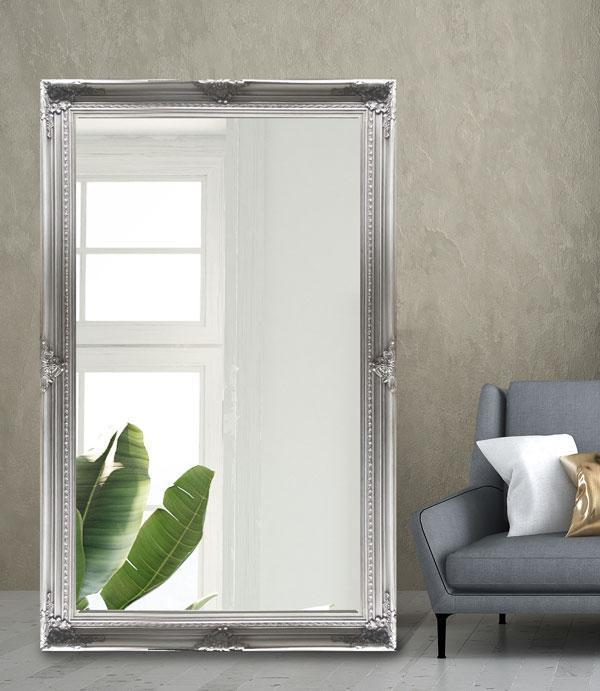 Freda Ornate Mirror Silver 200cm-abc