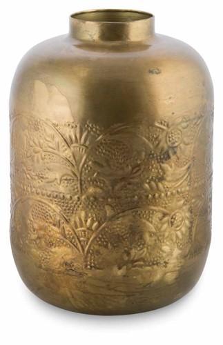 Iron Vase with Embossed Pattern-abc