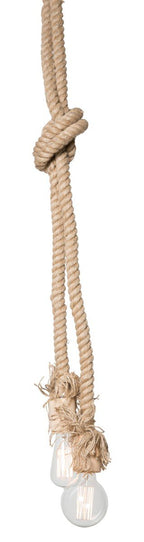 Pendant 2 Lamp Wood Hemp Rope-abc