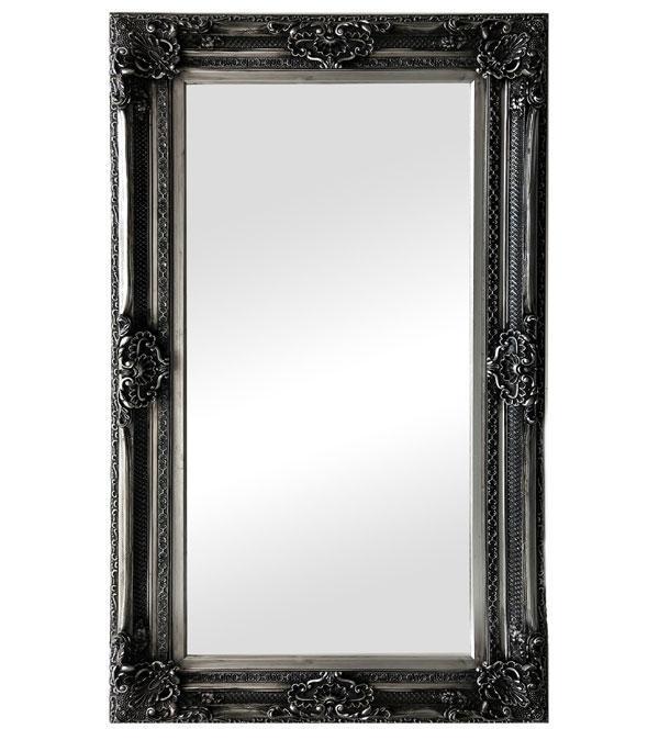 Gabriel Ornate Mirror Antique Silver 180cm-abc