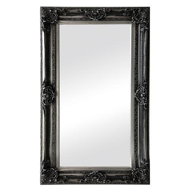 Gabriel Ornate Mirror Antique Silver 200cm-abc