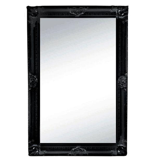 Gabriel Ornate Mirror Black 220cm-abc