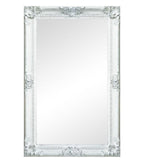 Gabriel Ornate Mirror Brushed White 180cm-abc